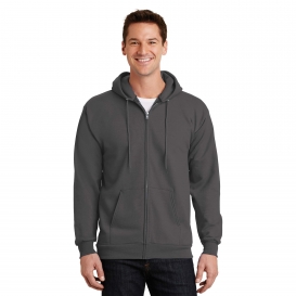 Port & Company PC90ZHT Tall Essential Fleece Full-Zip Hooded Sweatshirt - Charcoal