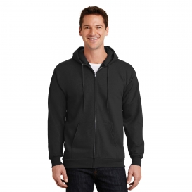 Port & Company PC90ZHT Tall Essential Fleece Full-Zip Hooded Sweatshirt - Jet Black
