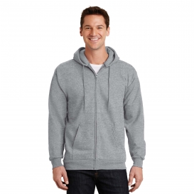 Port & Company PC90ZH Essential Fleece Full-Zip Hooded Sweatshirt - Athletic Heather