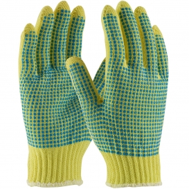 PIP 08-K300PDD Kut-Gard Seamless Knit Kevlar Gloves with Double-Sided PVC Dot Grip - Medium Weight