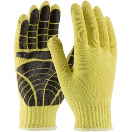 PIP 08-K300PS Kut-Gard Seamless Knit Kevlar Gloves with PVC Tiger Paw Grip - Medium Weight