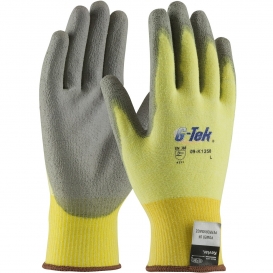 PIP 09-K1250 G-Tek KEV Seamless Knit Kevlar/Lycra Gloves - Polyurethane Coated Smooth Grip on Palm & Fingers