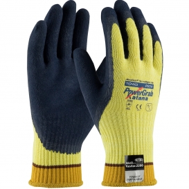 PIP 09-K1700 PowerGrab Katana Seamless Knit Kevlar/Steel Gloves - Latex Coated MicroFinish Grip on Palm & Fingers
