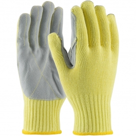 PIP 09-K300LP Kut-Gard Kevlar Gloves with Cowhide Leather Palm - Medium Weight
