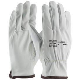 PIP 09-LC418 Premium Grade Top Grain Goatskin Leather Driver Gloves with Aramid Blend Liner - Keystone Thumb