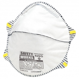 PIP 10102485 Safety Works N95 Harmful Dust Disposable Respirator with Odor Filter