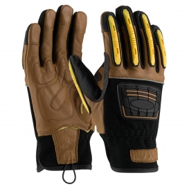 PIP 120-4150 Maximum Safety Goatskin Leather Gloves - TPR Molded Knuckle and Dorsal Guards