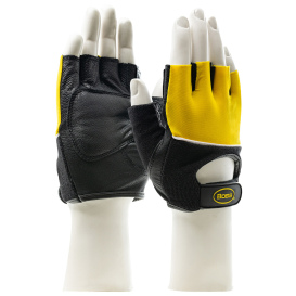 PIP 122-AV70 Boss Gel + Foam Padded Half-Finger Goatskin Leather Gloves