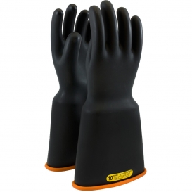 PIP Novax Rubber Insulating Gloves - 16 Inches - Class 2 - Bell Cuff - Black
