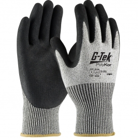 PIP 16-350 G-Tek PolyKor Seamless Knit PolyKor Blended Gloves - Nitrile Coated Micro-Surface Grip on Palm & Fingers