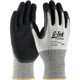 PIP 16-815 G-Tek PolyKor Seamless Knit PolyKor Blended Gloves - Double Dipped Latex Coated Micro-Surface Grip on Palm & Fingers