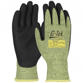 PIP 16-AR413 G-Tek AR Seamless Knit PolyKor/Aramid Blended Gloves - Neoprene Microsurface Grip