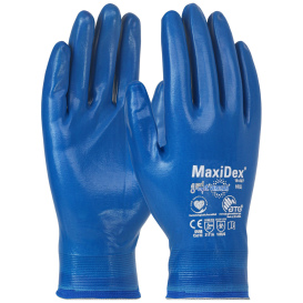 PIP 19-007 MaxiDex Seamless Knit Nylon Glove -  Full Nitrile Coating