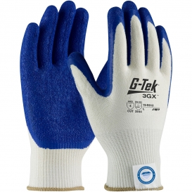 PIP 19-D313 G-Tek 3GX Seamless Knit Dyneema Diamond Gloves - Latex Coated Crinkle Grip on Palm & Fingers - Medium Weight