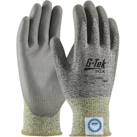 PIP 19-D320 G-Tek 3GX Seamless Knit Dyneema/Polyester/Spandex Gloves - Polyurethane Coated Smooth Grip on Palm & Fingers