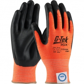 PIP 19-D340OR G-Tek 3GX Seamless Knit Dyneema Diamond/Spandex Gloves - Nitrile Coated Foam Grip on Palm & Fingers
