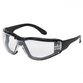 Bouton 250-01-F020 Zenon Z12 Foam Safety Glasses - Black Foam Lined Frame - Clear Anti-Fog Lens