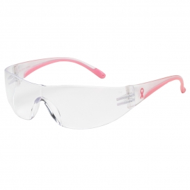 Bouton 250-10-0900 Eva Safety Glasses - Clear/Pink Temples - Clear Lens