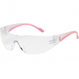 Bouton 250-10-0920 Eva Safety Glasses - Clear/Pink Temples - Clear Anti-Fog Lens