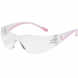Bouton 250-11-0900 Eva Petite Safety Glasses - Clear/Pink Temples - Clear Lens
