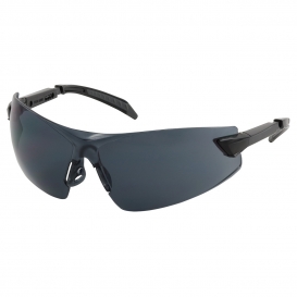 Bouton 250-34-0021 Supersonic Safety Glasses - Black Ratcheting temples - Gray Anti-Fog Lens