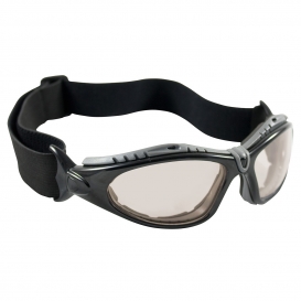 Bouton 250-50-0422 Fuselage Safety Glasses/Goggles - Black Foam Lined Frame - Indoor/Outdoor Anti-Fog Lens
