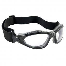 Bouton 250-50-0520 Fuselage Safety Glasses/Goggles - Black Foam Lined Frame - Clear FogLess 3Sixty Anti-Fog Lens