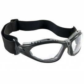 Bouton 250-50-0520 Fuselage Safety Glasses/Goggles - Black Foam Lined Frame - Clear FogLess 3Sixty Anti-Fog Lens