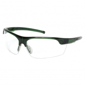 Bouton 250-58-0520 Xtricate-C Safety Glasses - Green Temples - Clear FogLess 3Sixty Anti-Fog Lens