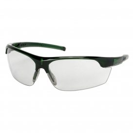 Bouton 250-58-0551 Xtricate-C Safety Glasses - Green Temples - Light Gray FogLess 3Sixty Anti-Fog Lens