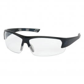 Bouton 250-59-0520 Xtricate Safety Glasses - Dark Blue Temples - Clear FogLess 3Sixty Anti-Fog Lens