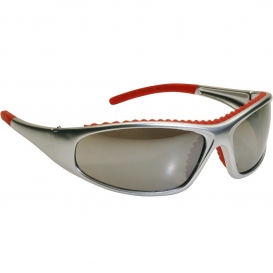 Bouton FlashFire Safety Glasses - Silver Frame - Red Mirror Anti-Fog Lens