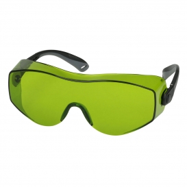 Bouton 250-98-0024 OverSite OTG Safety Glasses - Black/Gray Temples - Green IR Filter Shade 1.7 Anti-Fog Lens