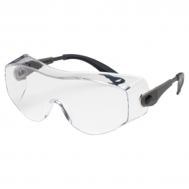 Bouton 250-98-0080 OverSite Safety Glasses - Gray Temples - Clear Uncoated Lens