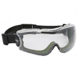 Bouton 251-63-0520-RHB Mission Safety Goggles - Green Frame - Clear Anti-Fog Lens - Neoprene Strap