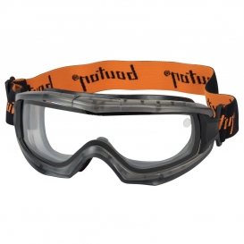 Bouton 251-65-0020 Reaction Safety Goggles - Transparent Gray Frame - Clear Anti-Fog Double Lens