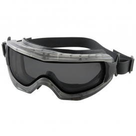 Bouton 251-65-0021-RHB Reaction Safety Goggles - Transparent Gray Frame - Gray Anti-Fog Double Lens