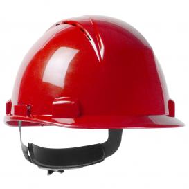 PIP 280-HP1141RSPV Dynamic Logan Vented Cap Style Hard Hat - 4-Point Ratchet Suspension - Hi-Vis Red
