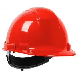 PIP 280-HP241R Dynamic Whistler Cap Style Hard Hat- 4-Point Ratchet Suspension - Red