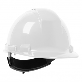 PIP 280-HP241RV Dynamic Whistler Vented Cap Style Hard Hat- 4-Point Ratchet Suspension - White