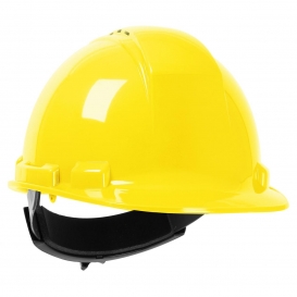 PIP 280-HP241RV Dynamic Whistler Vented Cap Style Hard Hat- 4-Point Ratchet Suspension - Yellow