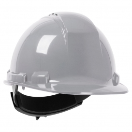 PIP 280-HP241RV Dynamic Whistler Vented Cap Style Hard Hat- 4-Point Ratchet Suspension - Light Gray