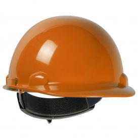 ANSI Type I One Size Dynamic Safety HP341R/03 Dom Hard Hat with 4-Point Nylon Suspension and Sure-Lock Ratchet Adjustment Orange