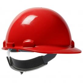 PIP 280-HP341SR Dynamic Dom Cap Style Hard Hat - 4-Point Swing Ratchet Suspension - Red