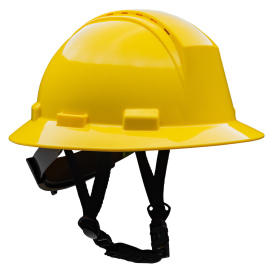 PIP 280-HP642RV-CH Dynamic Kilimanjaro Vented Full Brim Hard Hat - 4-Point Ratchet Suspension - Yellow