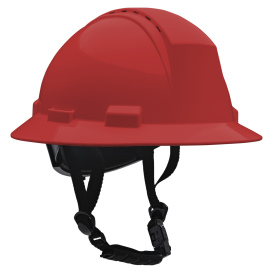 PIP 280-HP642RV-CH Dynamic Kilimanjaro Vented Full Brim Hard Hat - 4-Point Ratchet Suspension - Red