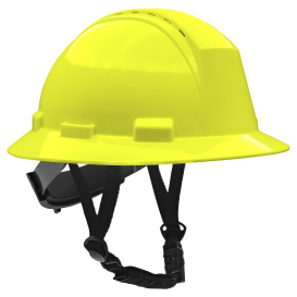 PIP 280-HP642RV-CH Dynamic Kilimanjaro Vented Full Brim Hard Hat - 4-Point Ratchet Suspension - Yellow/Lime