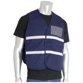 PIP 300-2503 Cotton/Polyester Non-ANSI Incident Command Vest - Dark Blue
