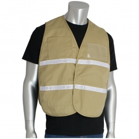 PIP 300-2506 Cotton/Polyester Non-ANSI Incident Command Vest - Tan