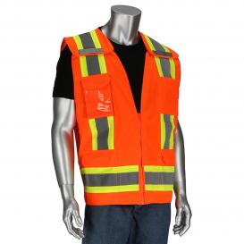 PIP 302-0505 Type R Class 2 Mesh Breakaway Surveyors Safety Vest - Orange